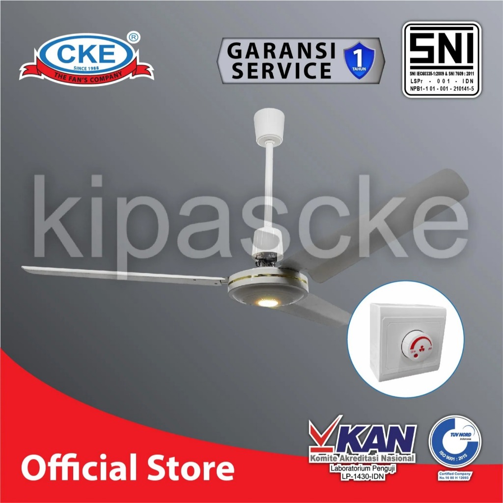 CKE Ceiling Fan CLF-140A-YL ukuran 56 Inch  110W 310 RPM Kipas Angin Plafon / Atap / Kipas Baling-Ba