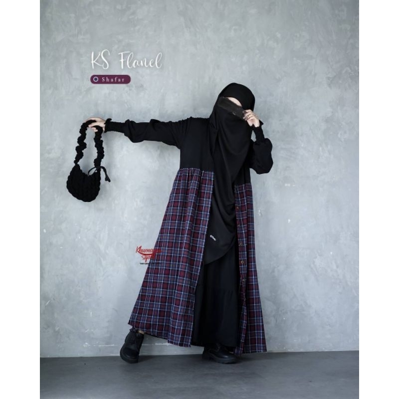 KS FLANEL DAILY GAMIS DAILY OUTER BY KHUMAIRA SYARI