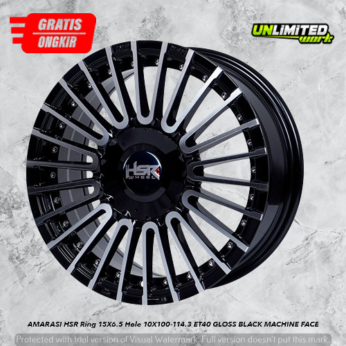 Pelek Mobil Two Tone Jari Jari - Velg Mobil Best For Ertiga Innova Luxio HSR AMARASI R15