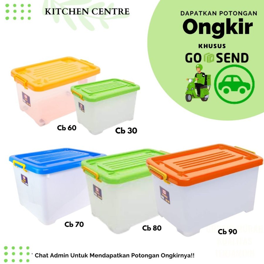 Khusus Gojek Container Box Shinpo Box Container Plastik 8,10,15,25,30