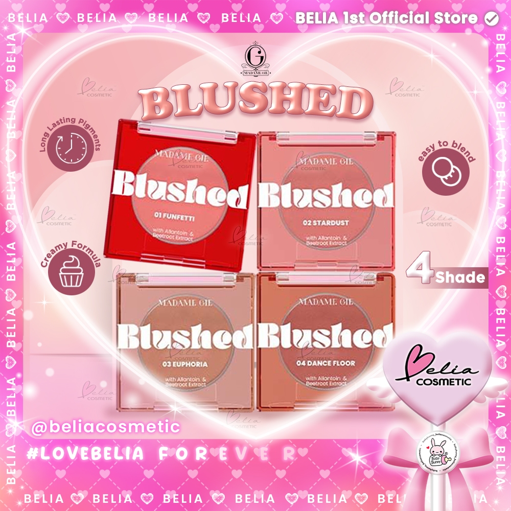 ❤ BELIA ❤ MADAME GIE Blushed On | Blush On | Make Up | Perona Wajah Pipi | Natural Pigmented | No Fa