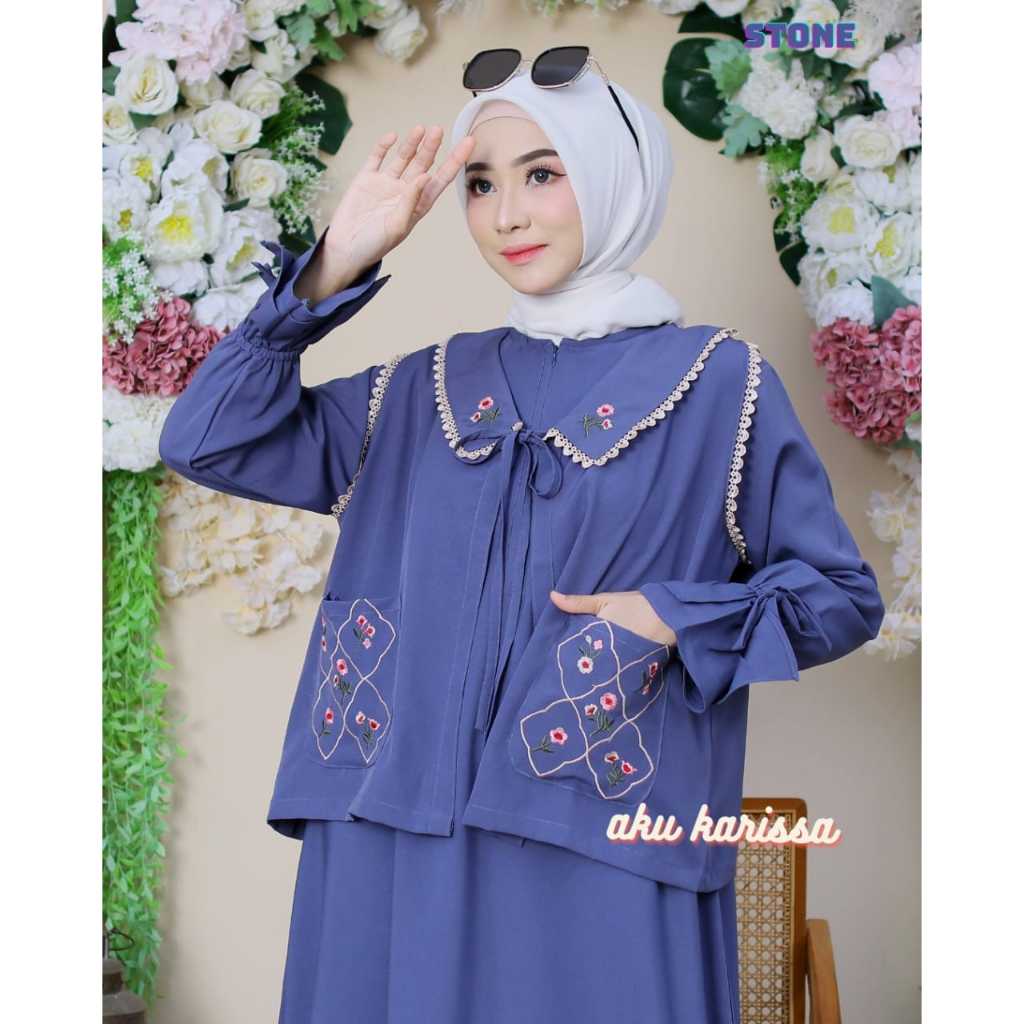 ONE SET BLAZER AIDIS AKU KARISSA EXSLUSIVE /ONE SET GAMIS + OUTER BANGKOK  TERBARU
