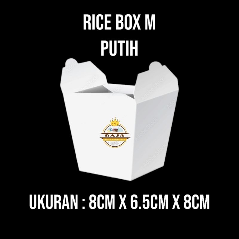 Food Pail Paper Rice Box Putih - Ukuran M