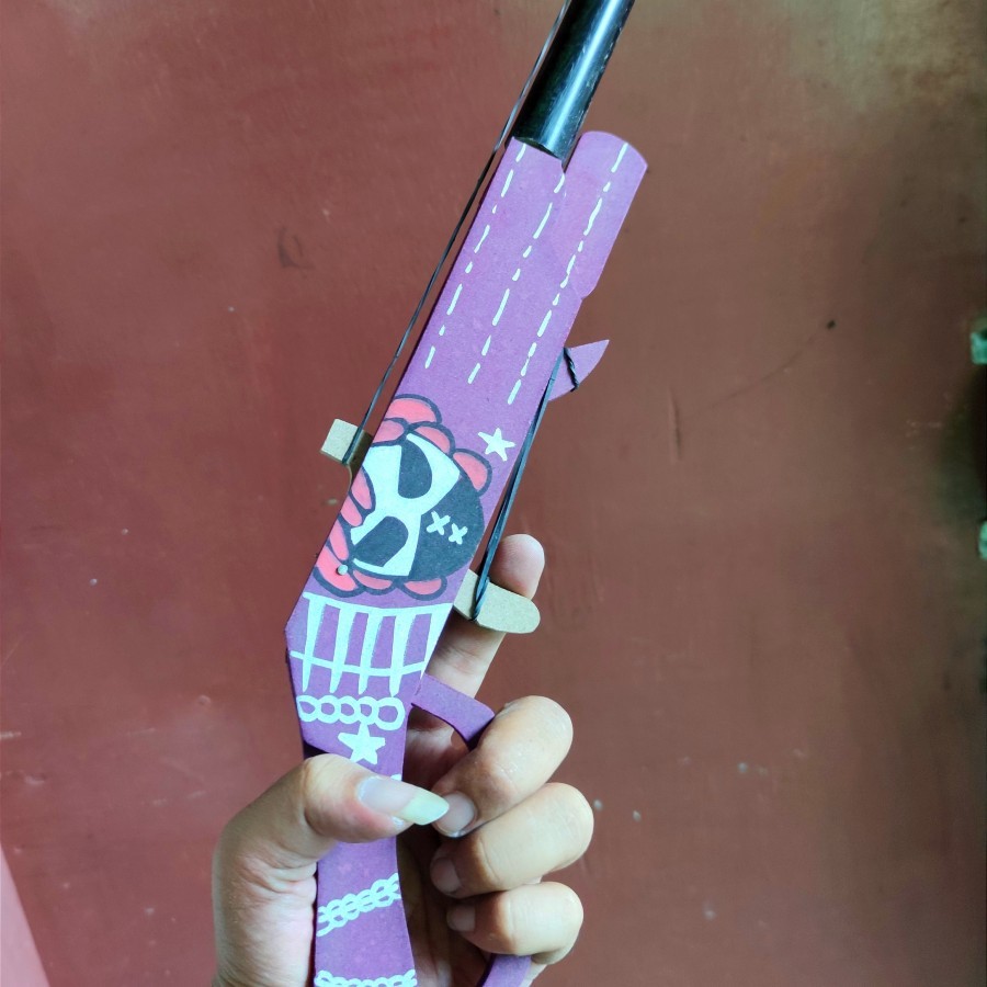 Mainan pistol sg ungu rapper ff