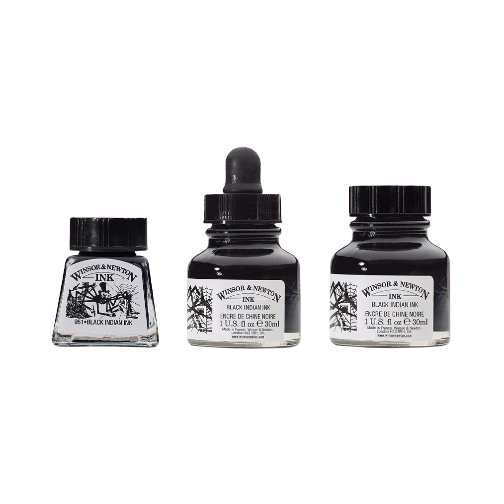 

KODE E73Y Winsor Newton Black Drawing Ink Calligraphy