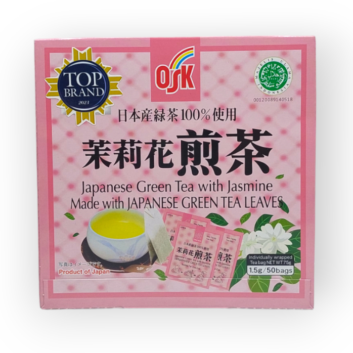 

OSK Japanese Green Tea with Jasmine Teh Hijau Jepang melati isi 50