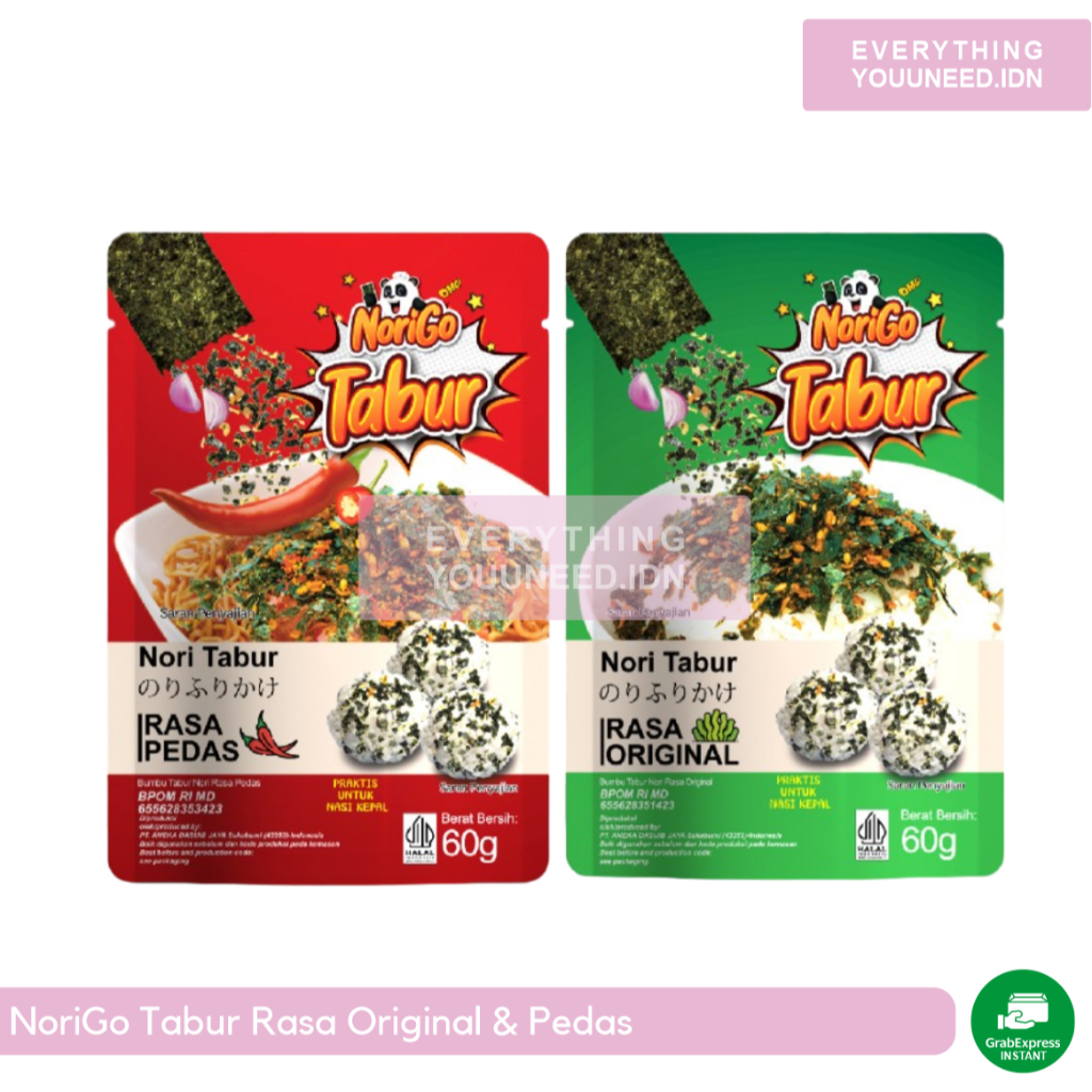 

Nori Tabur Rumput Laut Panggang Rasa Pedas 60g