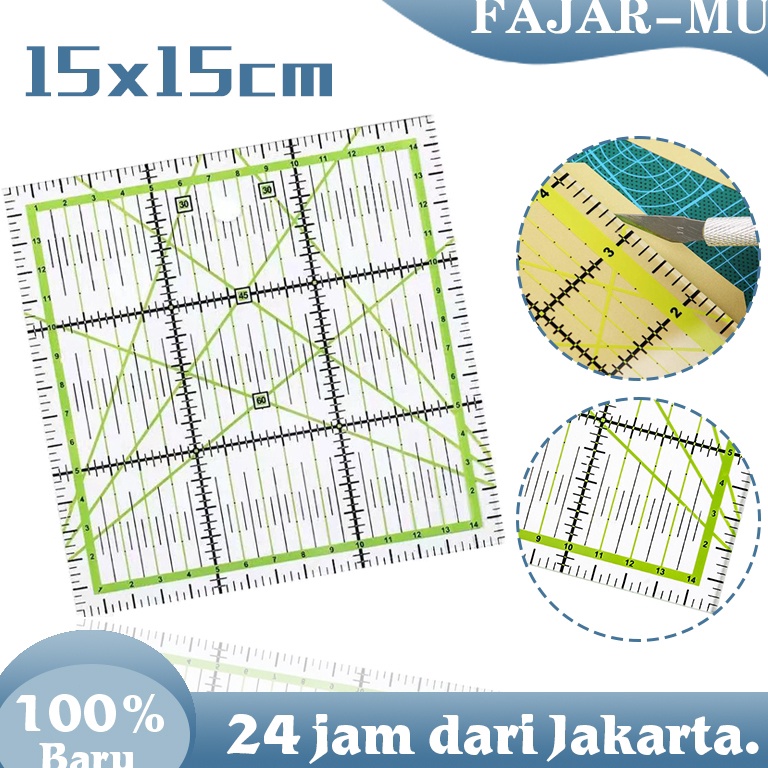 

KODE A19K Quilting Ruler Penggaris Pola Penggaris Jahit Square Quilting Ruler Pemotongan Kain Penggaris Jahit Akrilik