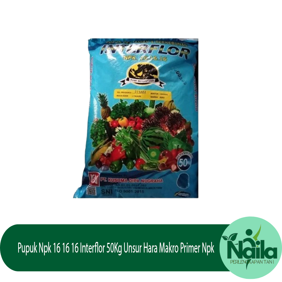 Pupuk Npk 16 16 16 Interflor 50Kg Unsur Hara Makro Primer Npk