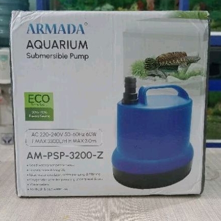 ARMADA / HIKARI PSP 3200Z pompa celup aquarium kolam dan hydroponik.