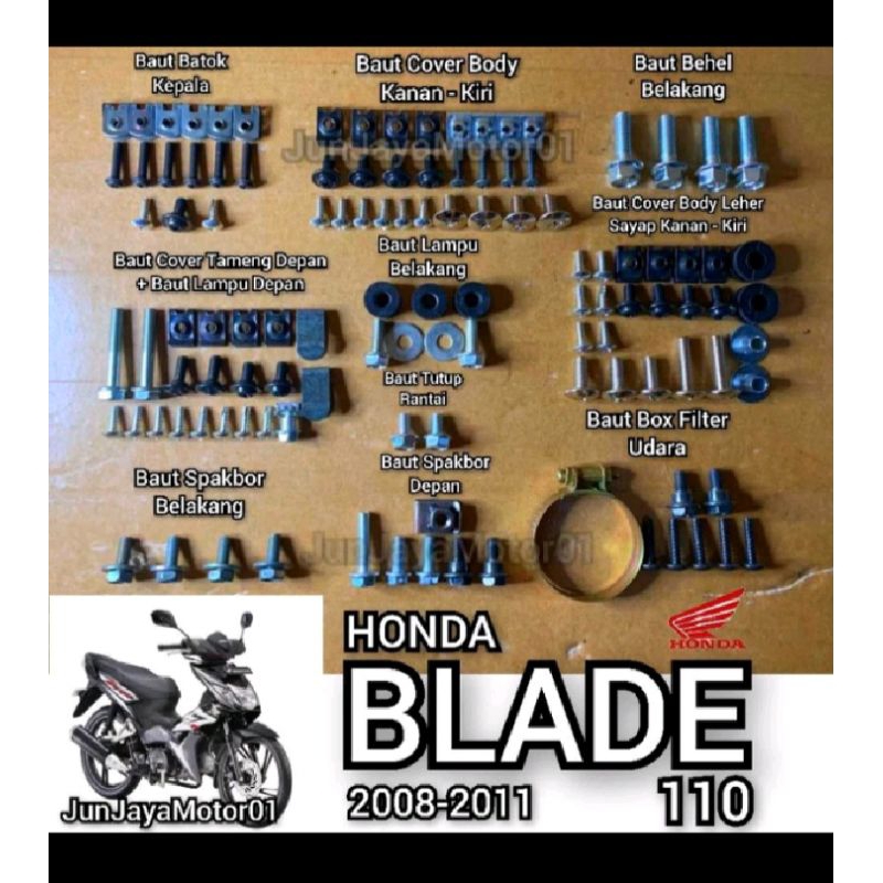 baut full body Honda blade 110cc