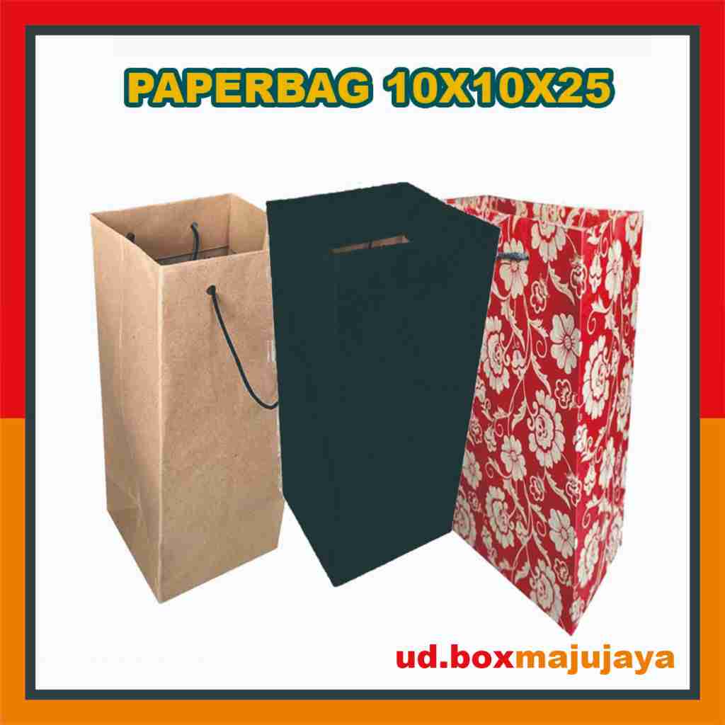 

Paper Bag 10X10X25 Cm (PAKET 12 PCS) / Tas Kertas / Tas Kado / Tas Souvenir