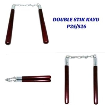 Double Stik Kayu Nunchaku Stik Kayu Beladiri P25/526