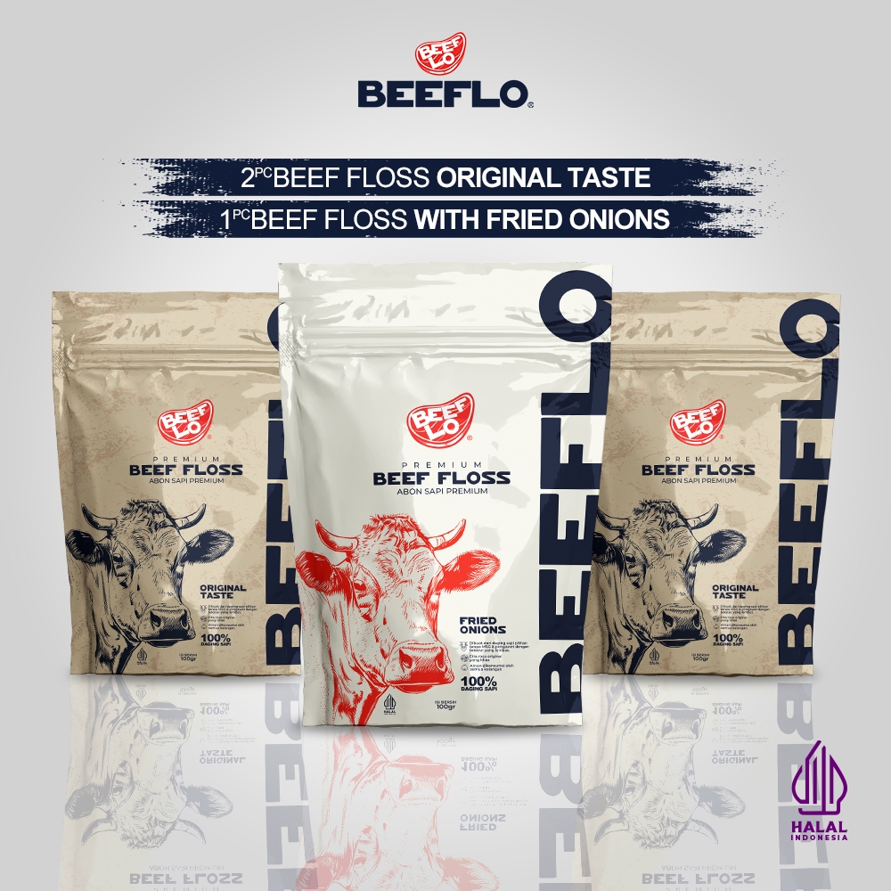 

Beeflo Abon Sapi Single Pack With Fried Onion & Double Pack Original