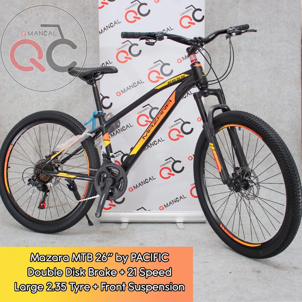 Sepeda Gunung MTB Mazara by PACIFIC 26" 21 Speed Disc Brake Mountain Bike