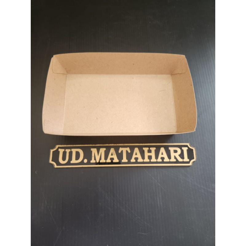 Paper Tray M Coklat / Piring Kertas Kentang / Wadah Makanan Kertas
