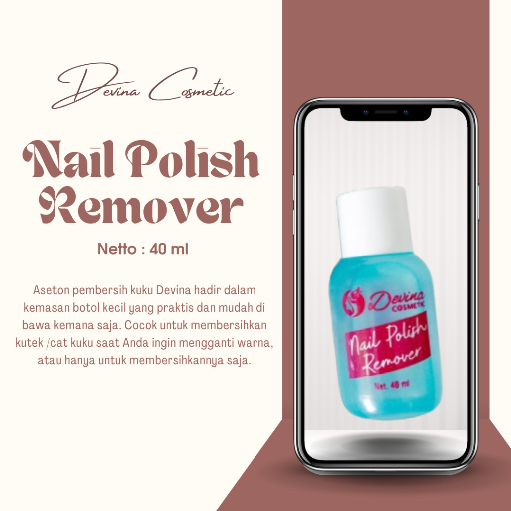 NAIL POLISH REMOVER DEVINA | ASETON PEMBERSIH CAT KUKU ORIGINAL BPOM