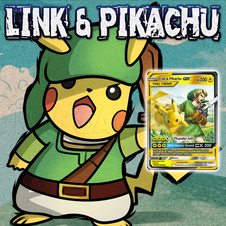 KARTU POKEMON TCG HOLOGRAM SPECIAL (TAG TEAM) - LINK & PIKACHU