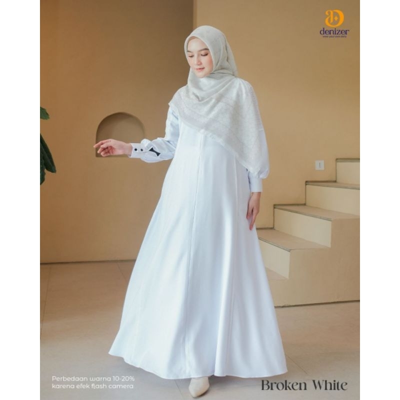 salwah denizer gamis putih cantik murah