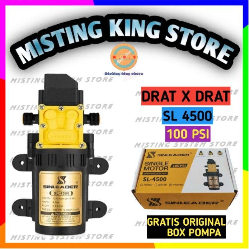 POMPA DC 12V 100 PSI ORIGINAL SINLEADER ALAT SIRAM MISTING STEAM SPRAYER ALAT CUCI MOTOR TAMAN KEBUN