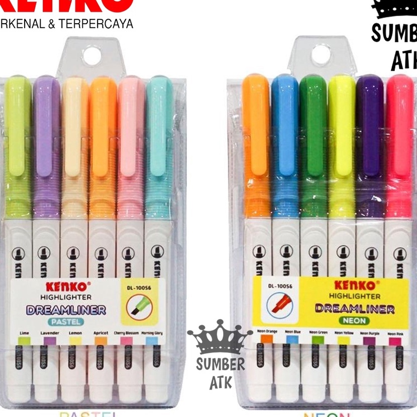 

Diskon Highlighter KENKO DREAMLINER 6 Set PASTEL NEON DL1S6