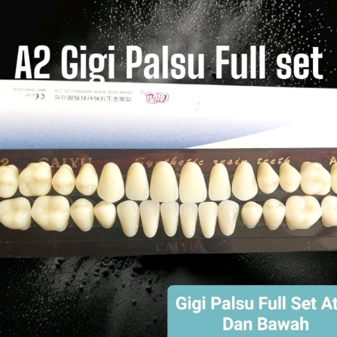 KI3 Dental Gigi Palsu Full Set Atas dan Bawah 3Varian Warna Gigi