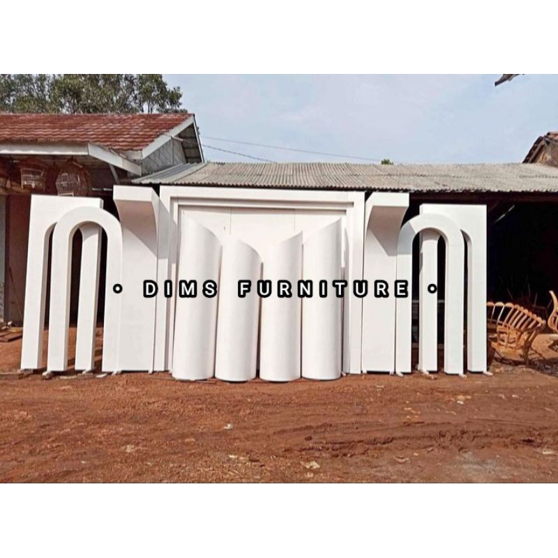 backdrop pelaminan / pelaminan backdrop tripelk 3D / Dekorasi pernikahan terbaru