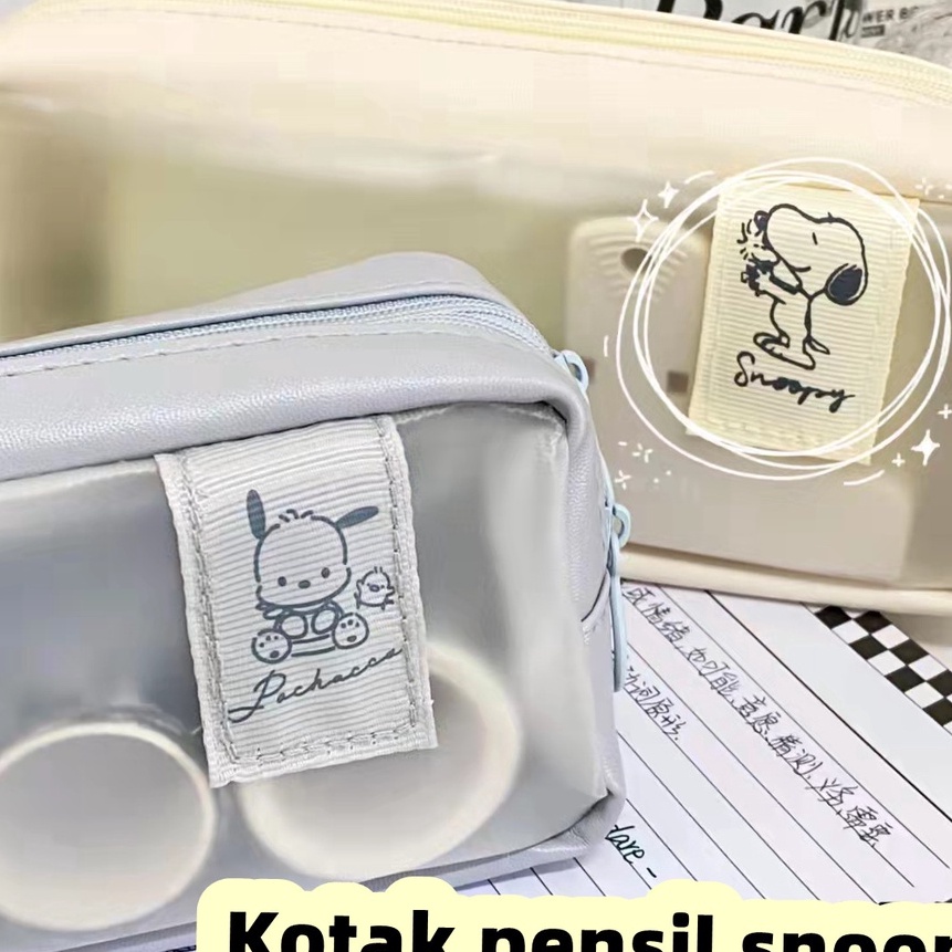 

KF7 Muji Snoopy Cute Large Capacity Pencil Casepensil pouchmake up tasKotak Pensil