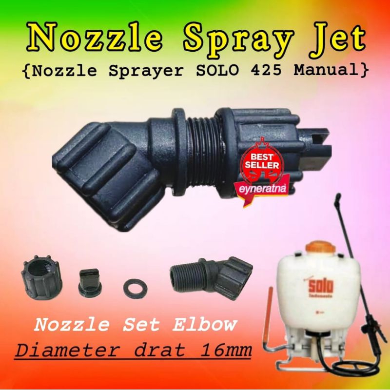 Nozzle elbow spray jet solo 425 | spuyer kepala semprotan air tembak kipas set tutup nozel sparepart