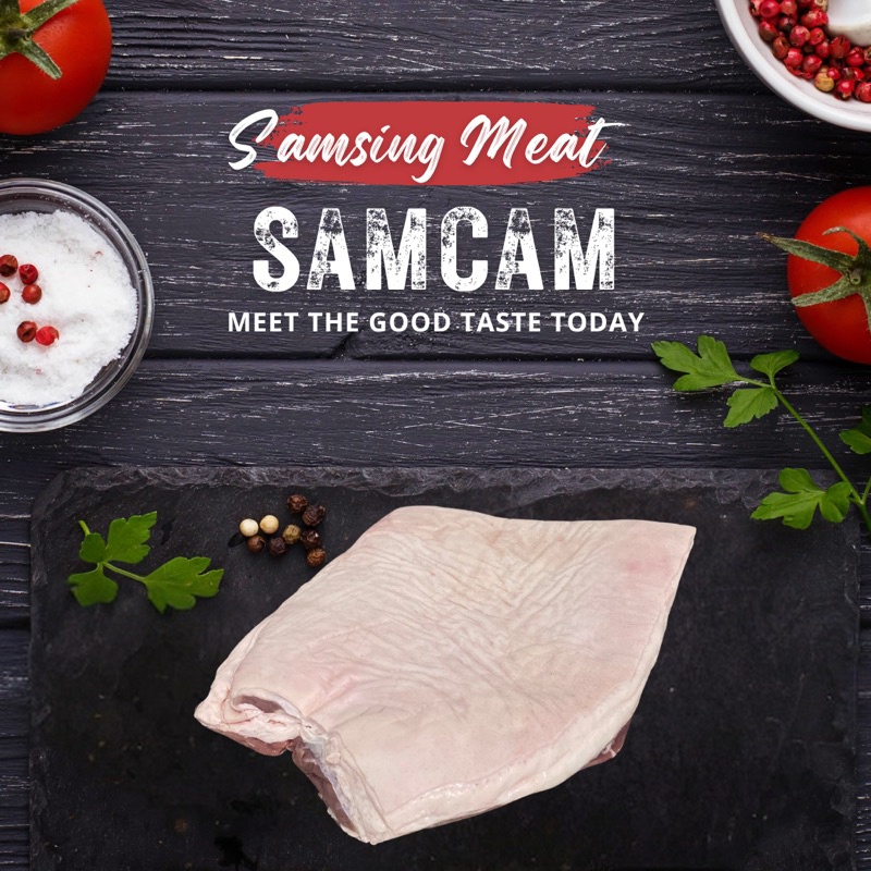 

Daging Samcan Babi Lokal kualitas Super 1kg Premium Pork Belly Skin On