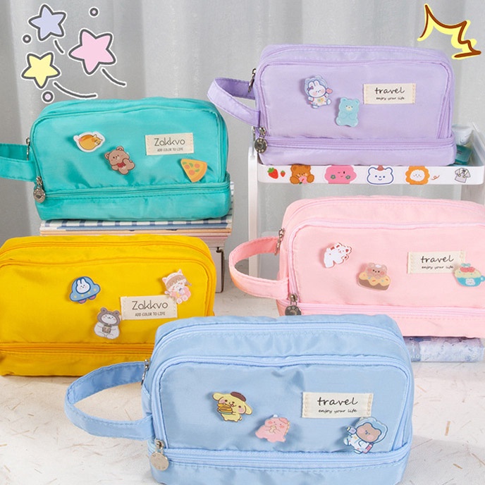 

Extra Tas Pensil Multifungsi Office Student Stationery Organizer School Supplies Tempat Kosmetik Bag Large Capacity Pencil Bag Penyelenggara Tote Organizer Kantong Pena Siswa Lapisan Ganda