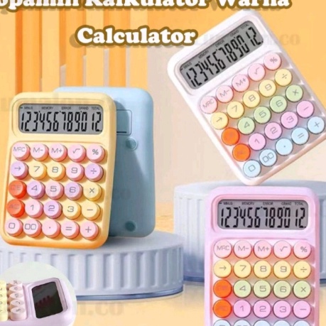 

KP8 Sig 2 Korea Dopamin Kalkulator Warna 12digis Display Besar Keyboard Dot Mekanik Tombol Besar Alat Tulis
