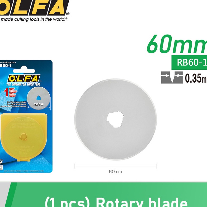 

Terbaik OLFA Refill Rotary Cutter 6mm RB6 1pcpack Spare Blade RB61