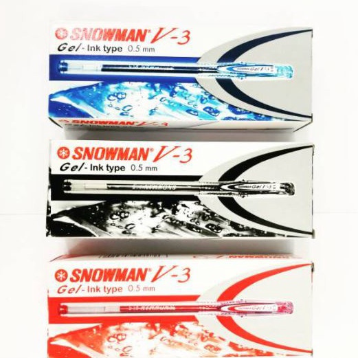 

Cfa68 PULPEN SNOWMAN GEL V3 PEN BOLPOIN SNOWMAN V3 5 7 mm 12 pcs