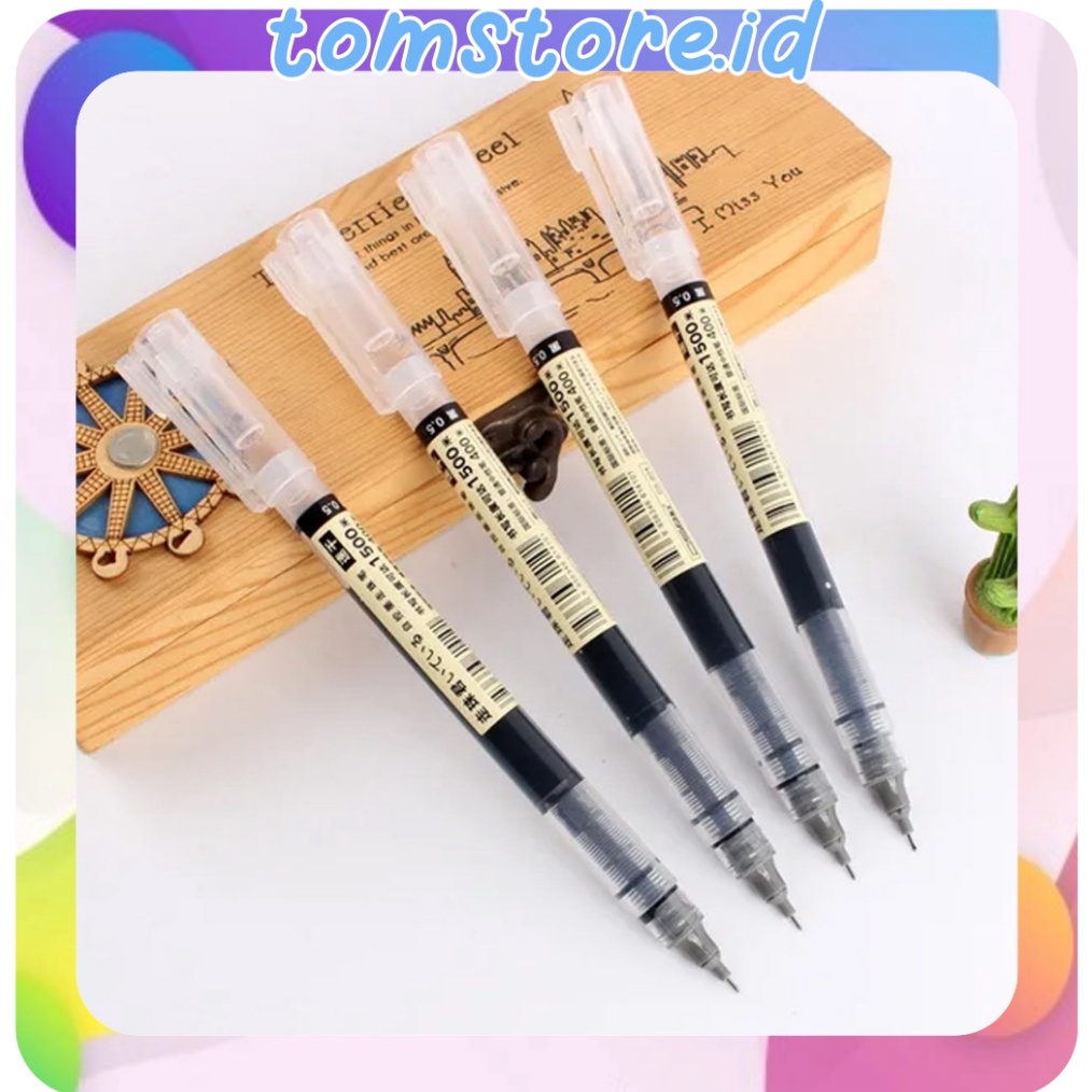 

KILAT TOMSTOREID 5mm Tip Lurus Cair Roller Ball Pen Kantor Tabung Jarum Penuh Siswa Ujian Gel PenaLe S83