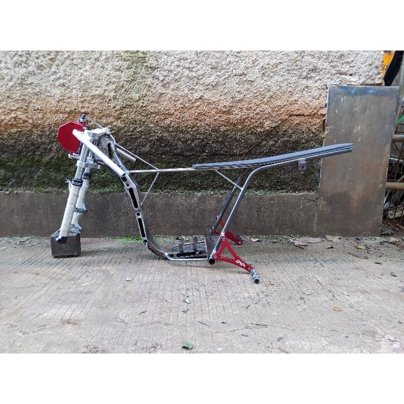 frame kerangka sasis batangan rangka drag mio 201m 500m 1000m rangka nouvo pnp mesin mio, sasis