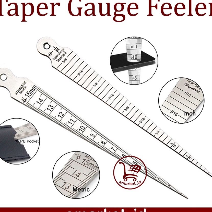 

KF7 Taper Gauge Feeler 115mm Stainless Steel Gap Hole Double Side Measuring Tool