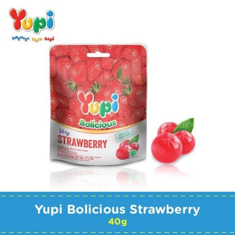 

MURAH MERIAH Yupi Gummy Candies Bolicious Strawberry 4g