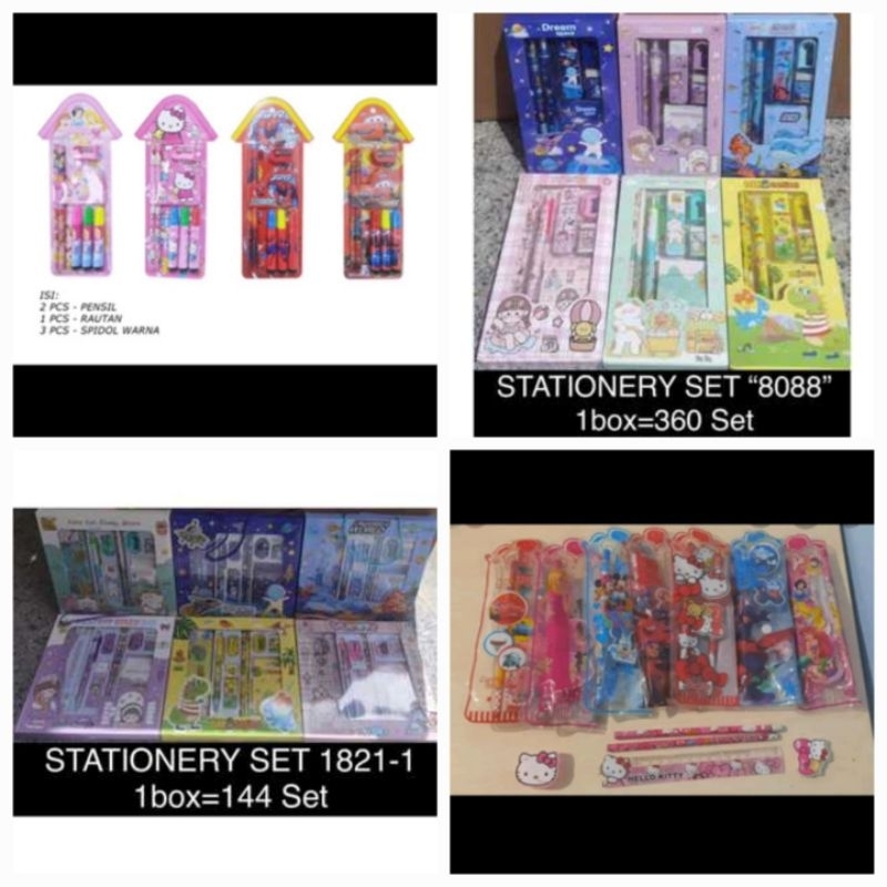 

Study Set Paket Alat Tulis 2209 CARS, Barbie, Mickey Mouse, Hello Kitty, Big Hero/ ZK 8807/ 1821 Notes Crayon Pensil Mekanik/8088