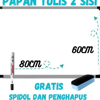 

KF7 Termurah Papan Tulis Belajar White Board Ukuran BERBEDA Free Spidol Dan Penghapus COD