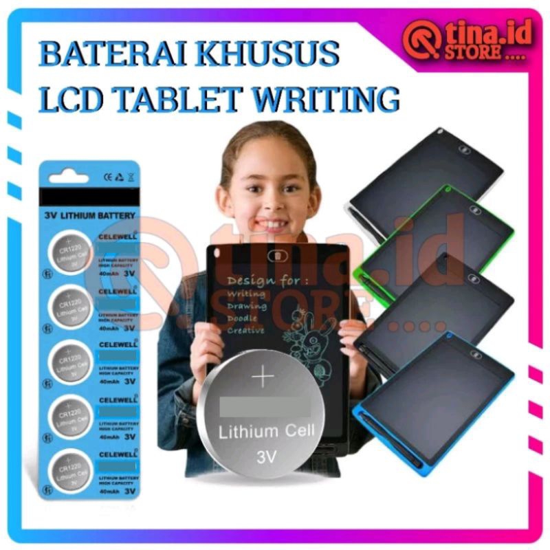 BATERAI LCD Drawing Writing Tablet 8,5inch BATRE Papan Tulis Anak Board writing