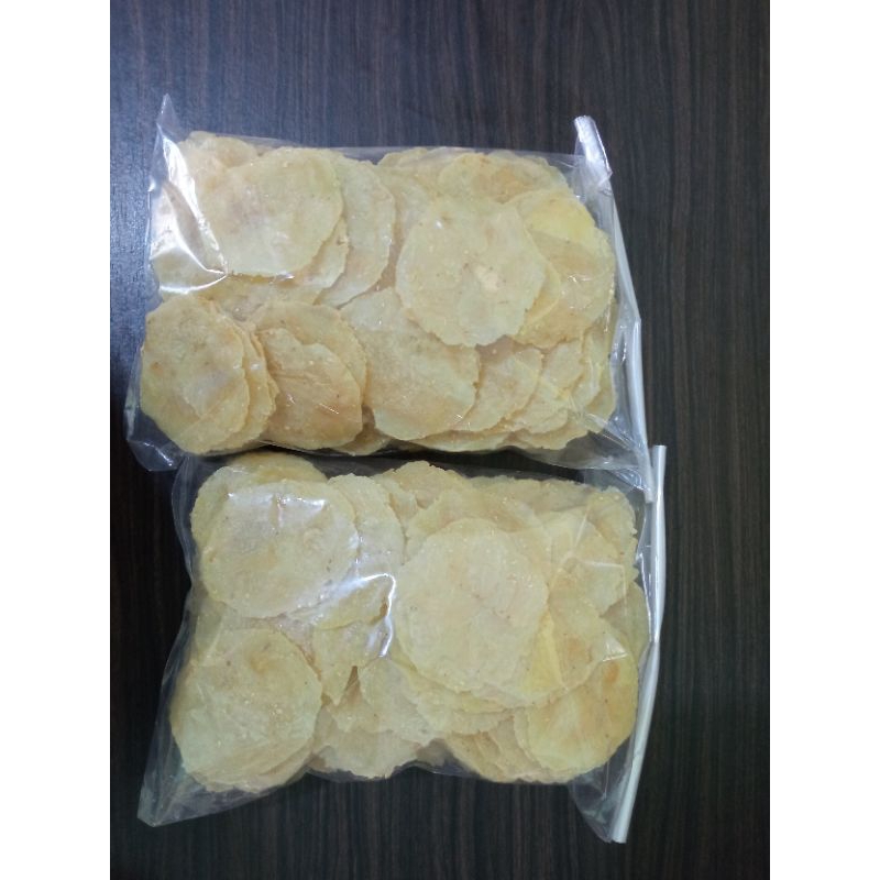 

emping mentah berbumbu