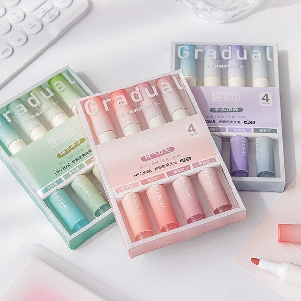 

Premium 1 Set Highlighter Set Spidol Warna Isi 4 Pcs Macaron Color Pens G9