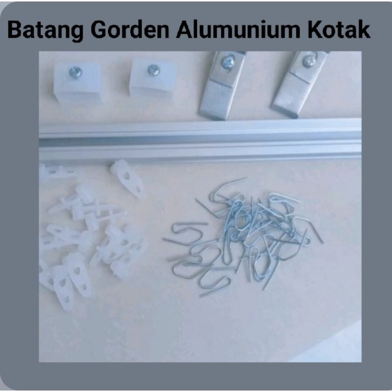 REL GORDEN ALUMUNIUM/BATANG GORDEN ALUM KOTAK/TIANG VITRASE (110-200) FULL SET