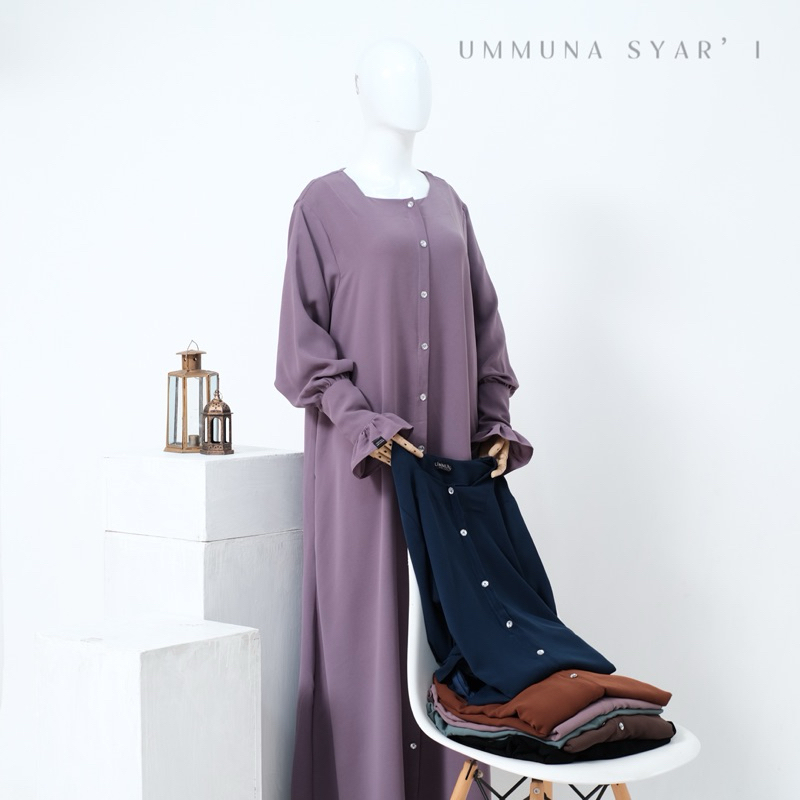 kaluna dress by ummuna syar’i material nabeen anti uv protection