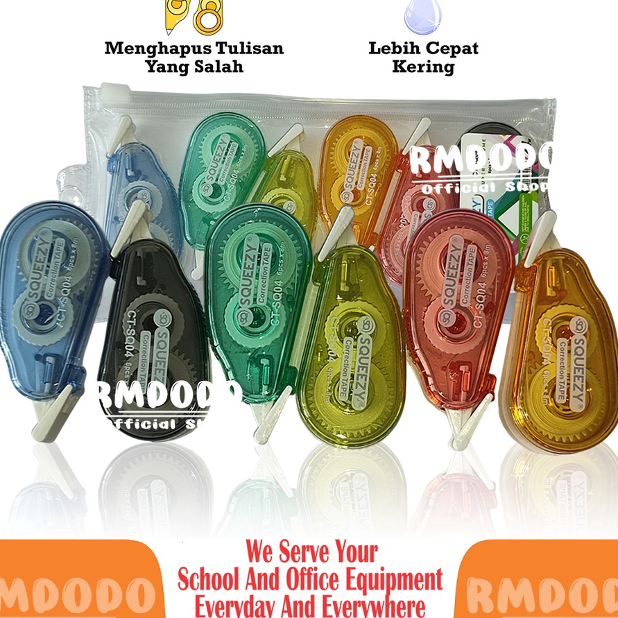 

KP8 Rmdodo Correction Tape 24m Isi 6 Cortape Corection Tape Tipex Tipex Roll Correction Tape TipEx Kertas TipeX CTSQ4 Murah