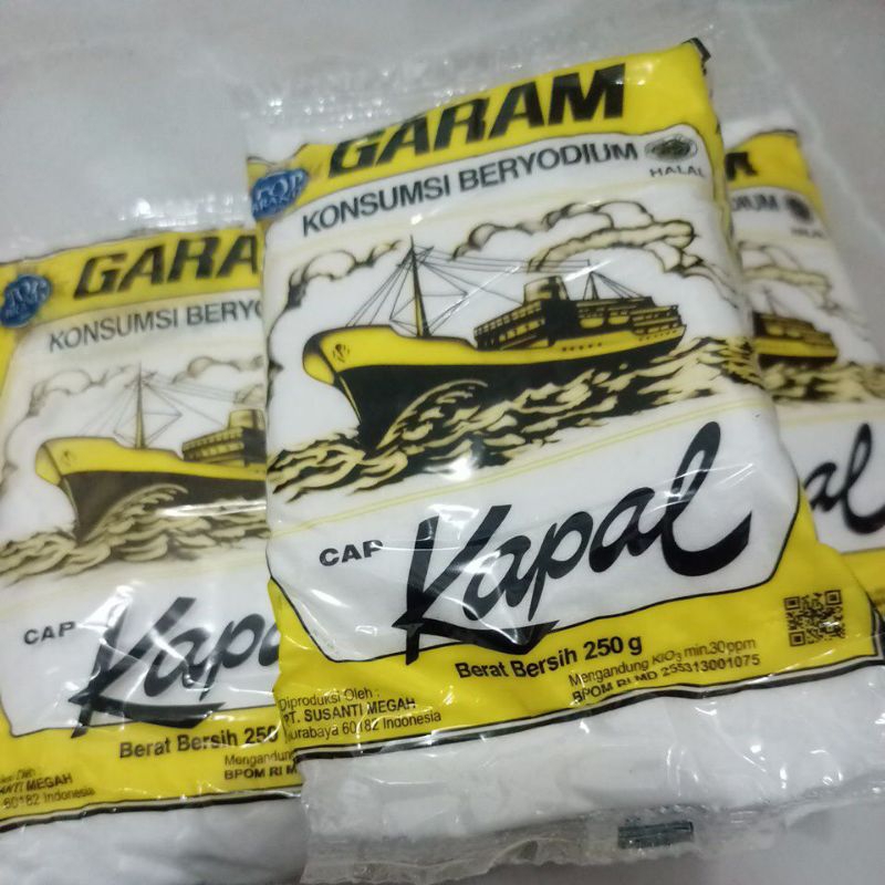

Garam cap kapal kemasan 250gram