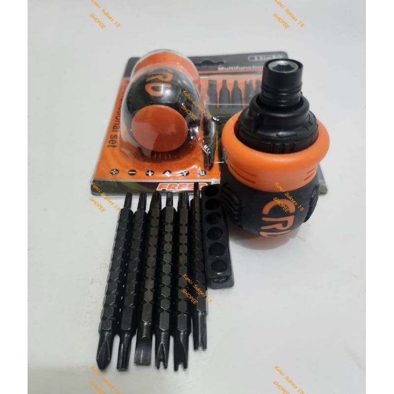 Obeng Cebot BB Set FREED Obeng Mini Trek CRV Karet Bolak Balik