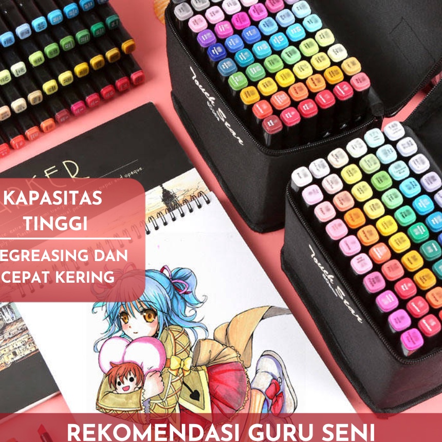 

Hemat TouchFive 16812864824 Warna Sketsa Spidol Umum General Marker Set Animation Markers