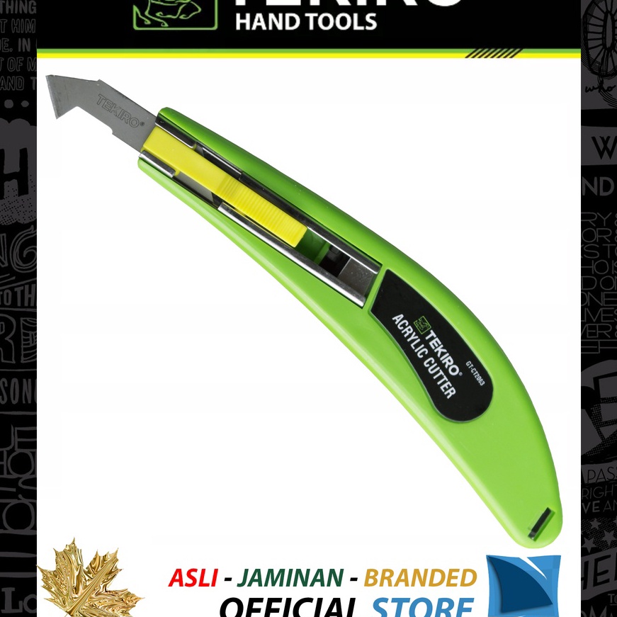 

KI3 Pisau Akrilik Khusus Pemotong Acrylic SANGAT TAJAM dan KUAT Acrylic Cutter CT263 TEKIRO